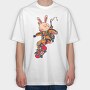 Skate Bunny Rider, Tricou Oversize Barbati (Unisex)
