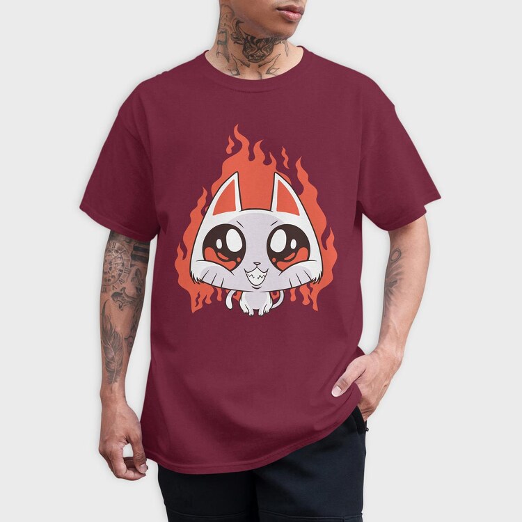 Devil Cat, Tricou Barbati (Unisex)