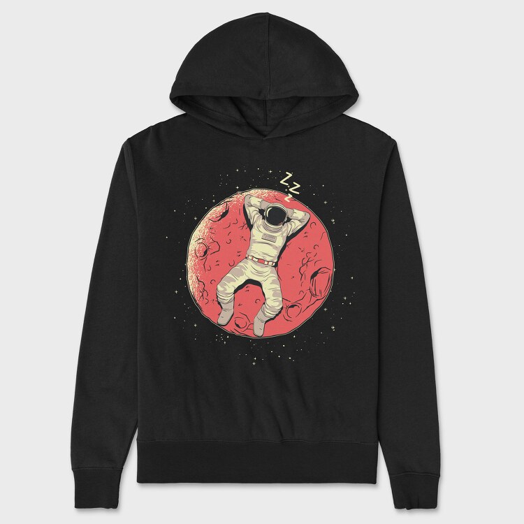 Astronaut Sleeping, Hanorac Oversize Barbati (Unisex)