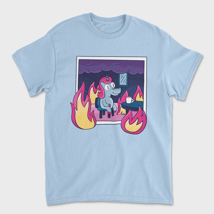 Unicorn in Fire, Tricou Barbati (Unisex)