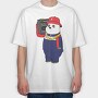 Party Bear Boombox, Tricou Oversize Barbati (Unisex)