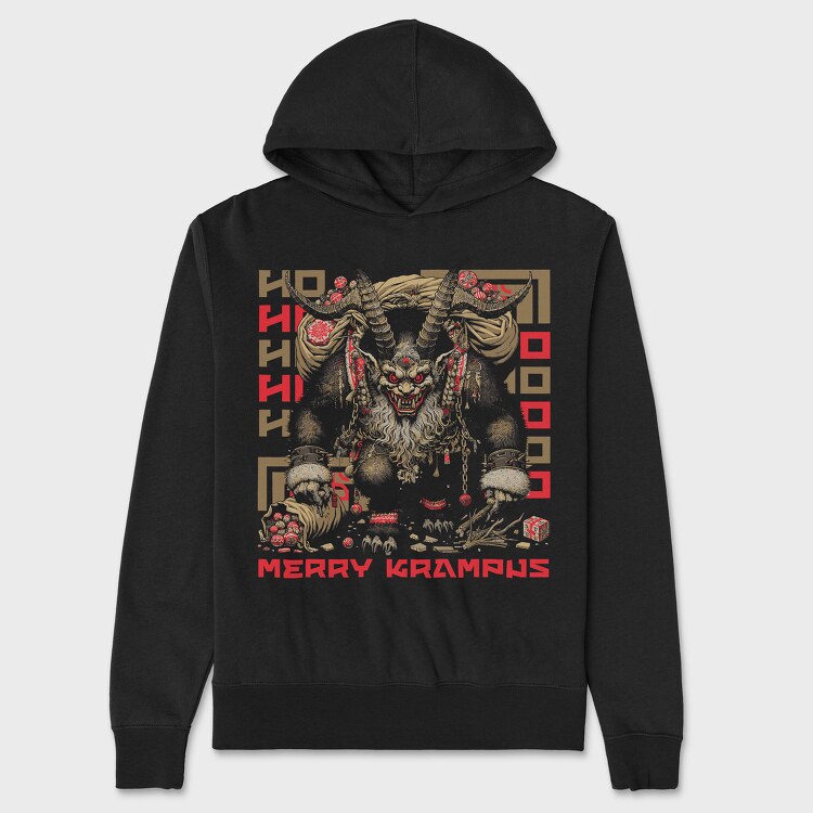 Trend Merry Krampus Japanese, Hanorac Oversize Barbati (Unisex)