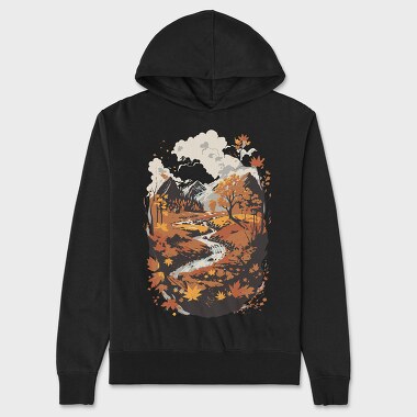 Landscape Autumn, Hanorac Oversize Barbati (Unisex)