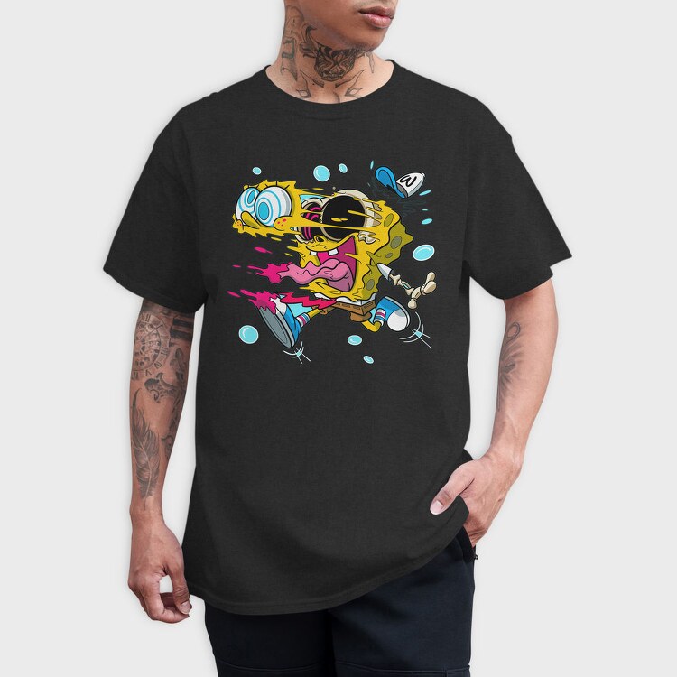 Spongebob Splat Attack, Tricou Barbati (Unisex)