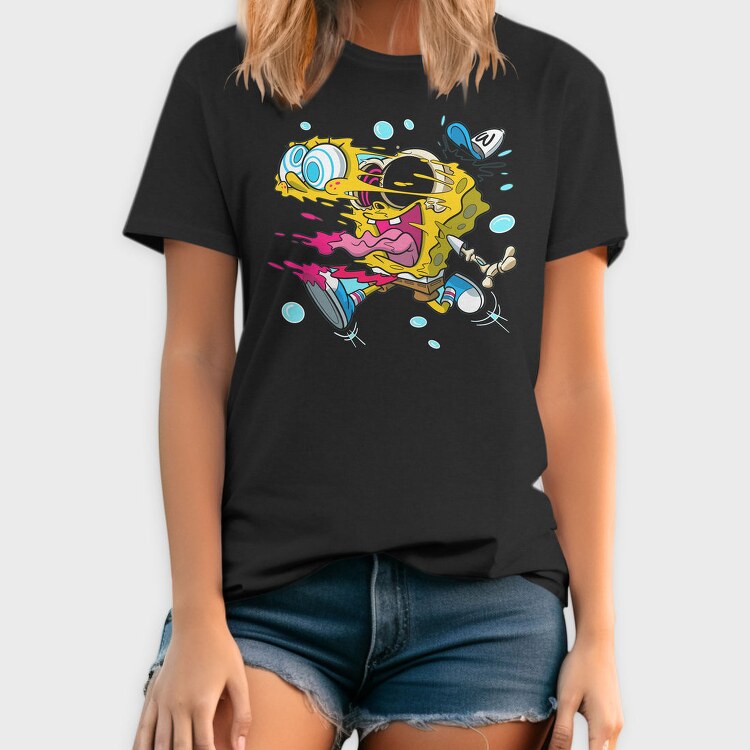 Spongebob Splat Attack, Tricou Barbati (Unisex)