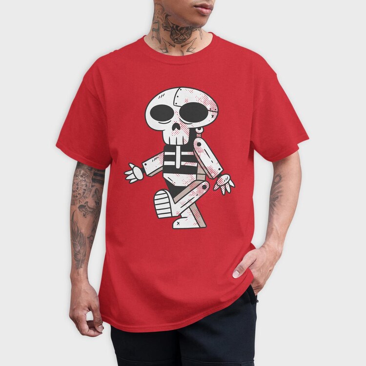 Robot Skull, Tricou Barbati (Unisex)
