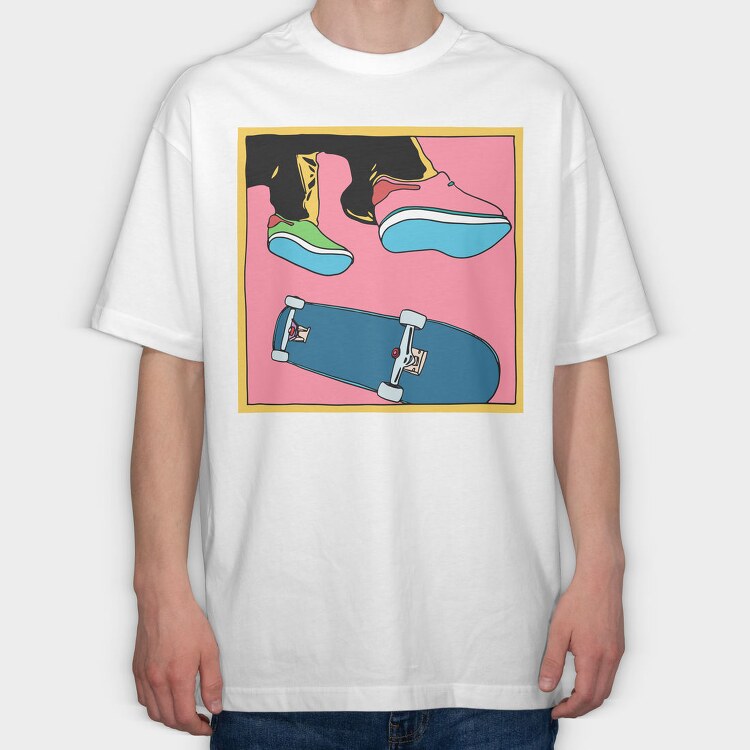 Skate Shoe Vibe, Tricou Oversize Barbati (Unisex)