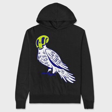 Halloween Crow Skull, Hanorac Oversize Barbati (Unisex)