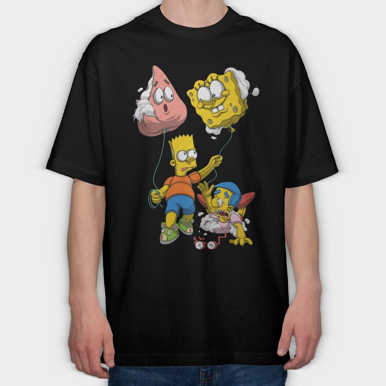 Spongebob Streetwear, Tricou Oversize Barbati (Unisex)