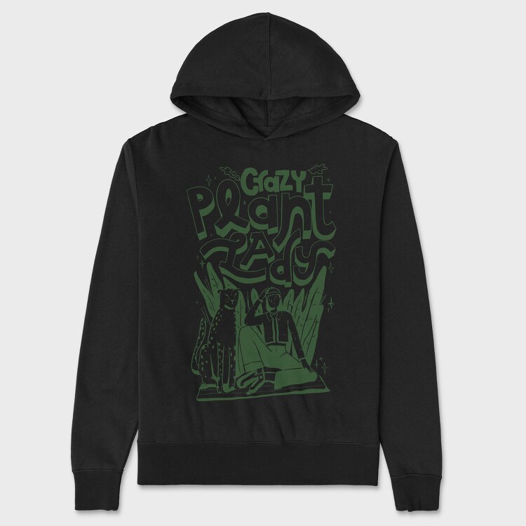 Crazy Plant Lady, Hanorac Oversize Barbati (Unisex)