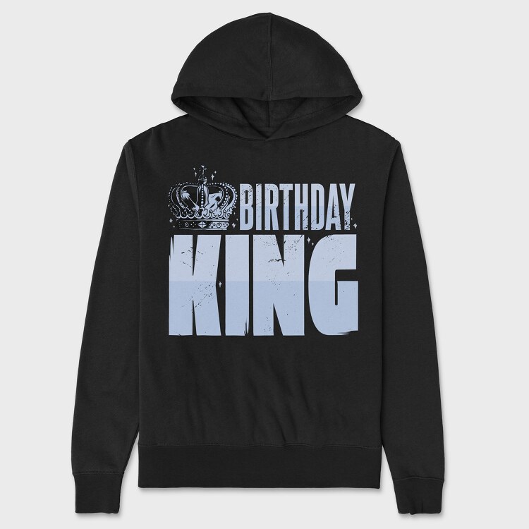 Birthday King, Hanorac Oversize Barbati (Unisex)