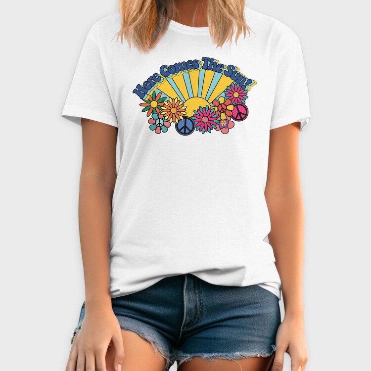 Sunflower Peace Vibes, Tricou Barbati (Unisex)