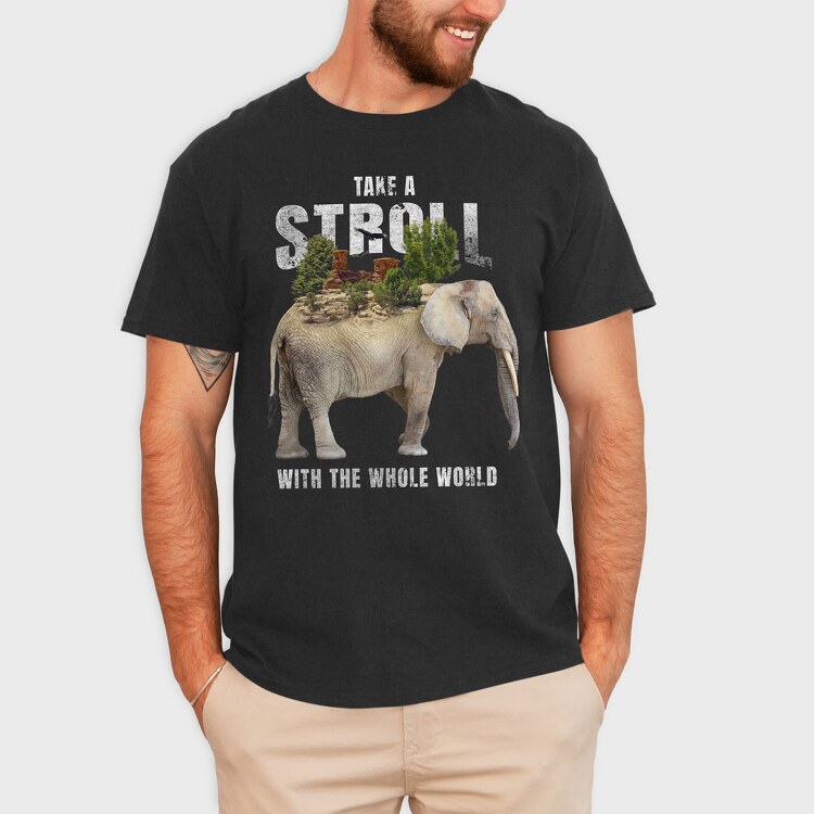 Take a Stroll With the Whole World, Tricou Barbati (Unisex)