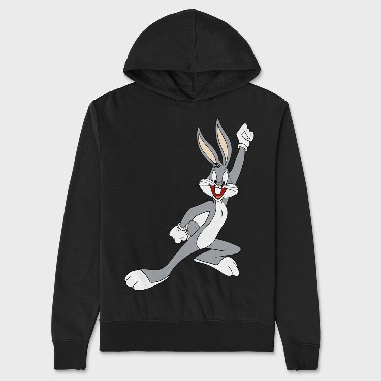 Cartoon Retro Bugs Bunny 3, Hanorac Oversize Barbati (Unisex)