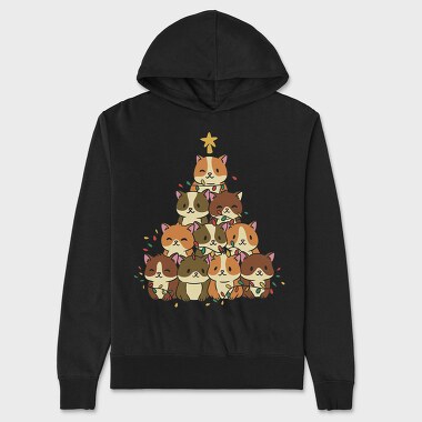 Hamster Christmas Tree, Hanorac Oversize Barbati (Unisex)