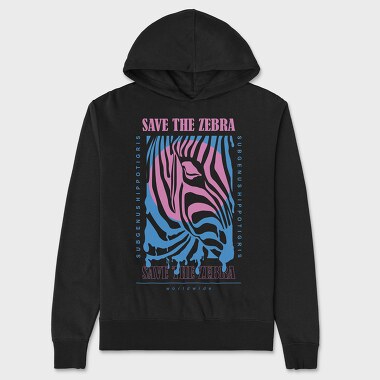 Save The Zebra 1, Hanorac Oversize Barbati (Unisex)