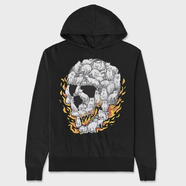 Skull of Cats, Hanorac Oversize Barbati (Unisex)