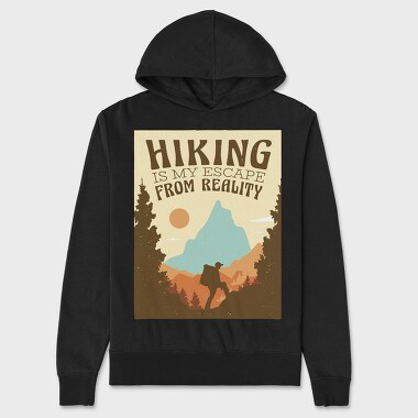 Hiking Is My Escape From Reality, Hanorac Oversize Barbati (Unisex)