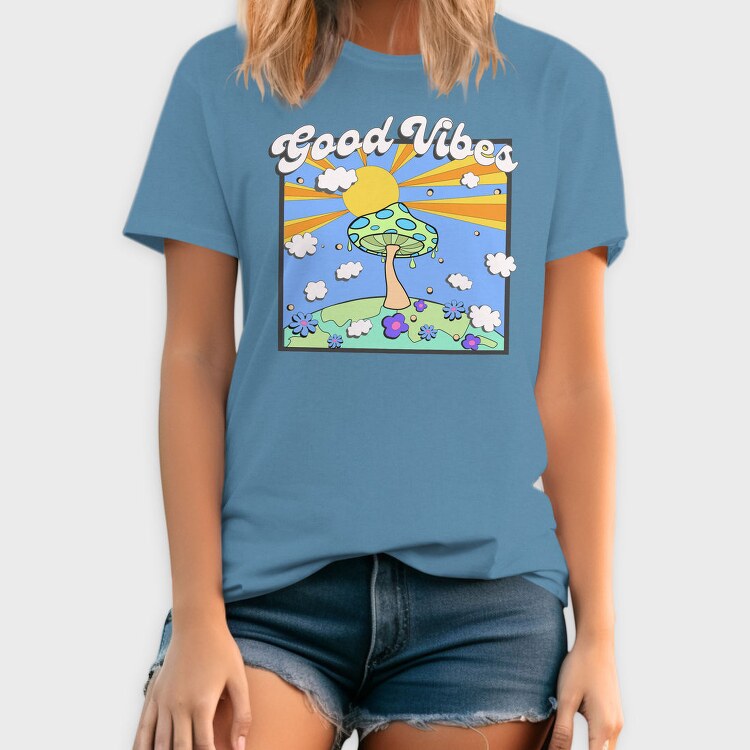 Good Vibes Mushroom, Tricou Barbati (Unisex)