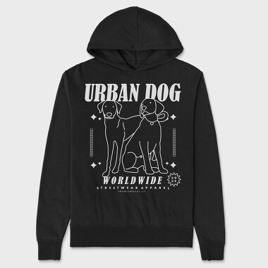 Urban Dog 1, Hanorac Oversize Barbati (Unisex)