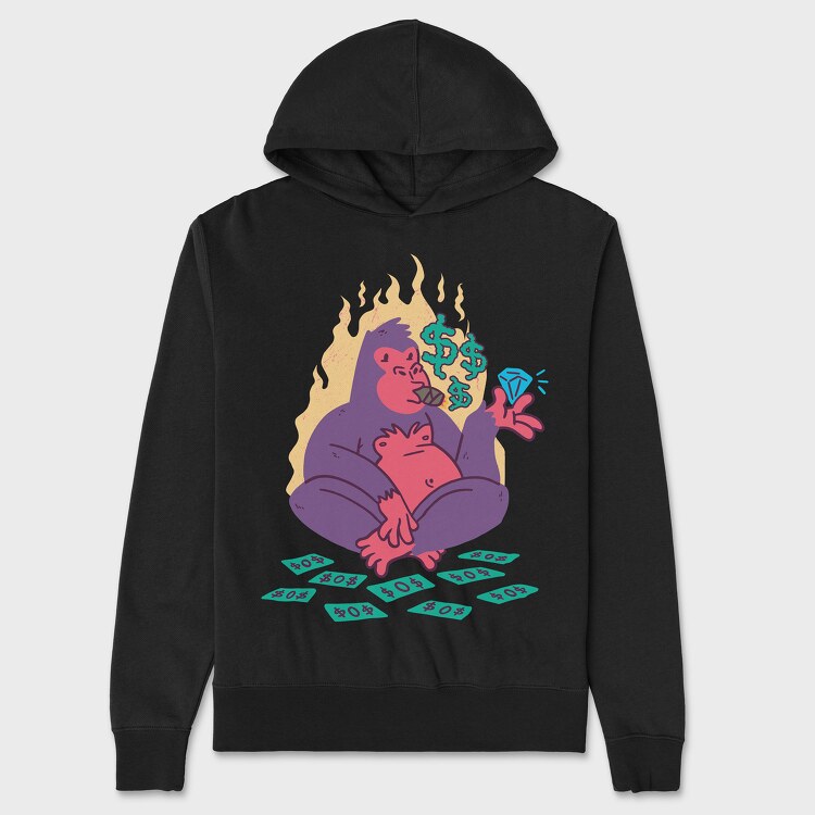 Pimp Gorilla, Hanorac Oversize Barbati (Unisex)