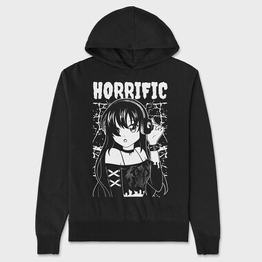 Horrific Dark Anime Girl, Hanorac Oversize Barbati (Unisex)