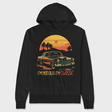 Classic Vintage Car, Hanorac Oversize Barbati (Unisex)