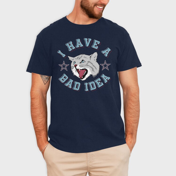 Bad Idea Cat, Tricou Barbati (Unisex)