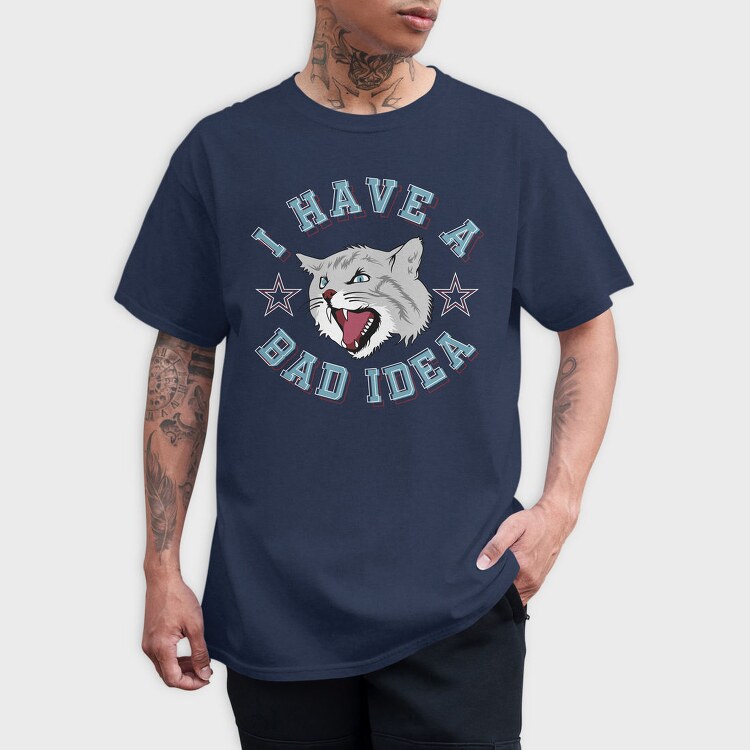 Bad Idea Cat, Tricou Barbati (Unisex)