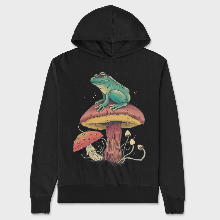 Mushroom Frog, Hanorac Oversize Barbati (Unisex)