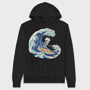 Skull Surfing, Hanorac Oversize Barbati (Unisex)