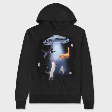 Ufo Cats, Hanorac Oversize Barbati (Unisex)