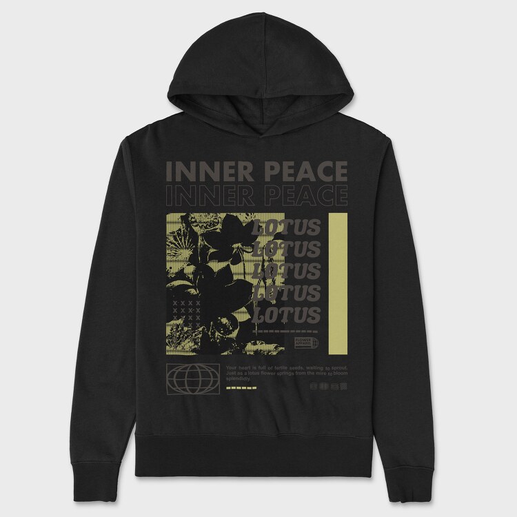 Inner Peace 1, Hanorac Oversize Barbati (Unisex)