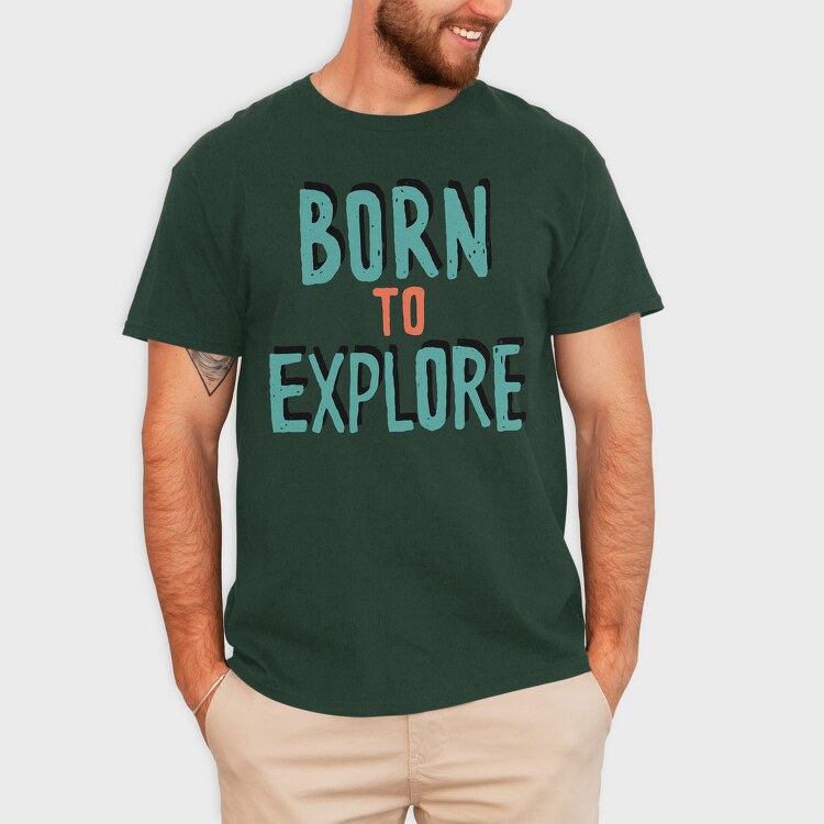 Born To Explore, Tricou Barbati (Unisex)