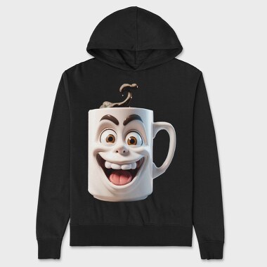 Coffe Crazy Screaming, Hanorac Oversize Barbati (Unisex)