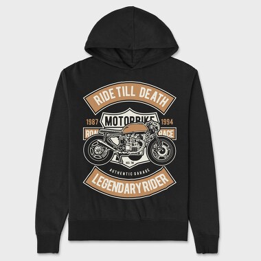 Ride Till Death, Hanorac Oversize Barbati (Unisex)