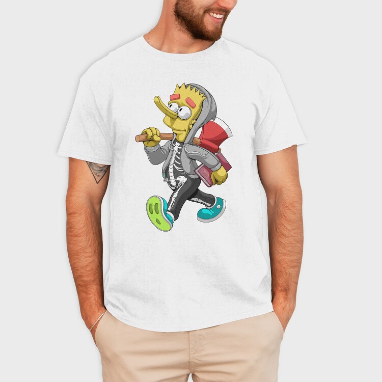 Skeleton Street Chic, Tricou Barbati (Unisex)