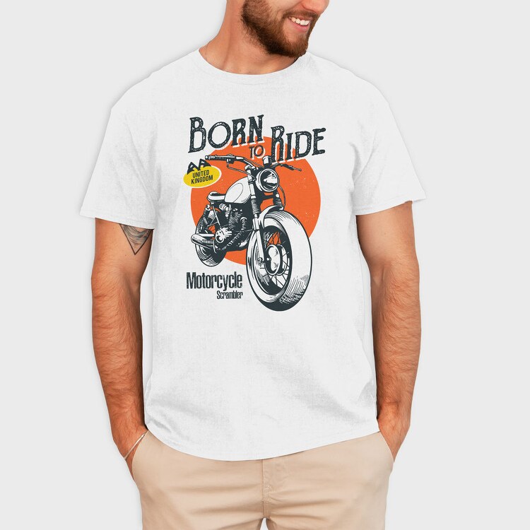 Born To Ride, Tricou Barbati (Unisex)