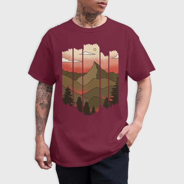 Cut Out Landscape, Tricou Barbati (Unisex)