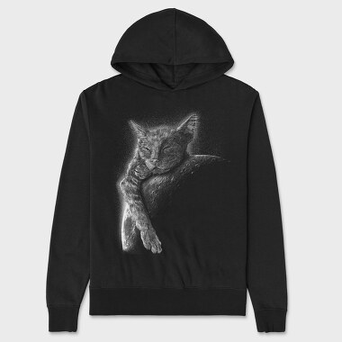 Sleeping Cat Moon, Hanorac Oversize Barbati (Unisex)