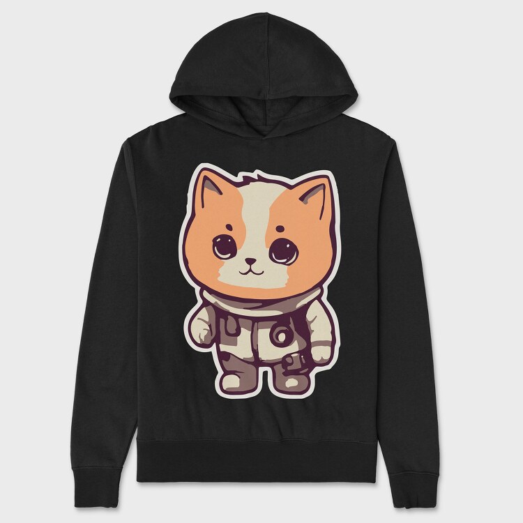 Cute Little Cat, Hanorac Oversize Barbati (Unisex)