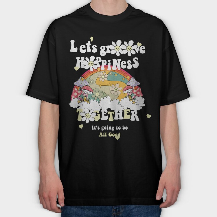 Happy Together Vibes, Tricou Oversize Barbati (Unisex)