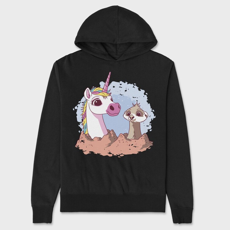 Unicorn and Meerkat, Hanorac Oversize Barbati (Unisex)