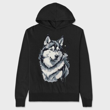 Husky Poster, Hanorac Oversize Barbati (Unisex)