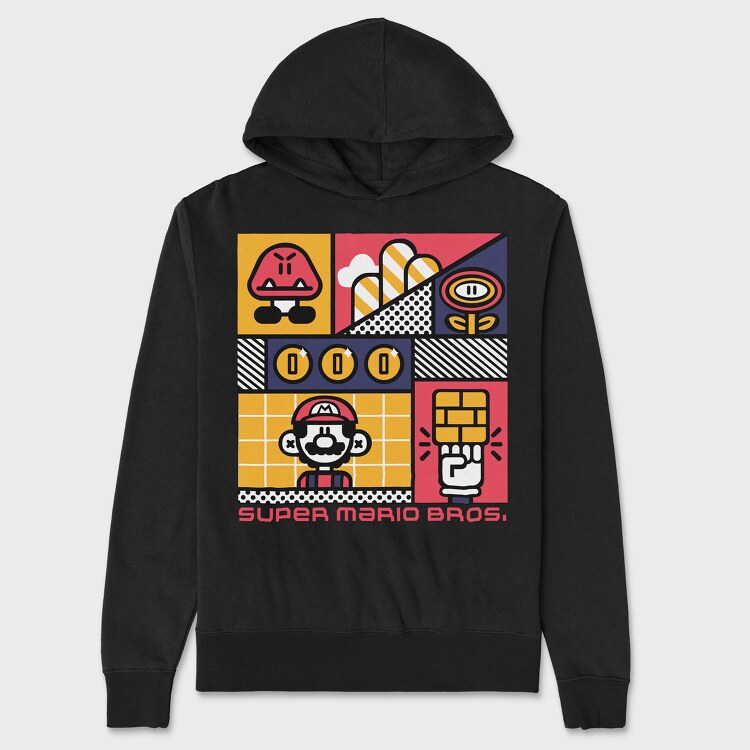 Mario Bros 2, Hanorac Oversize Barbati (Unisex)