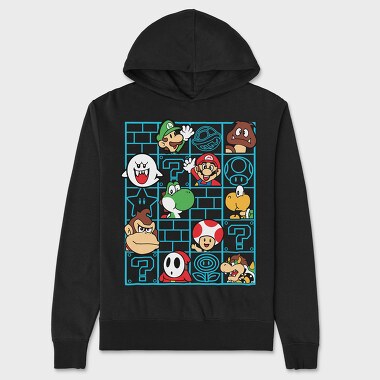 Mario Bros, Hanorac Oversize Barbati (Unisex)