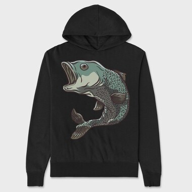 Jumping Pike Perch, Hanorac Oversize Barbati (Unisex)