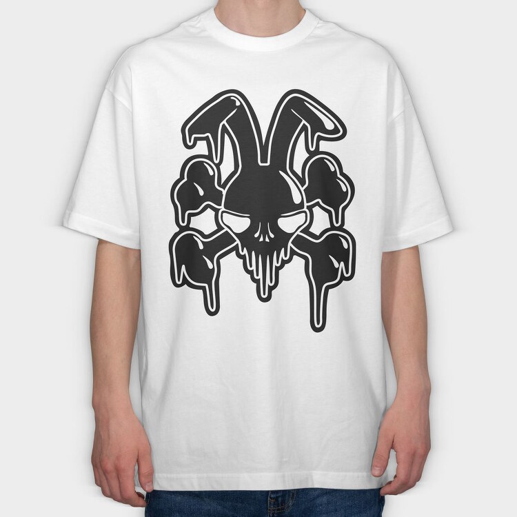 Skull Wings Glow, Tricou Oversize Barbati (Unisex)