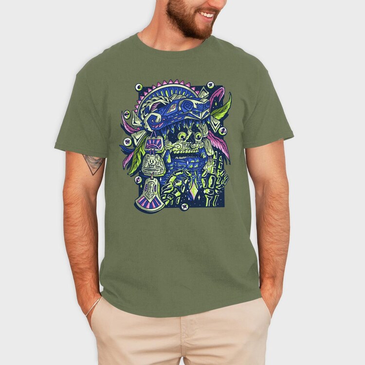 Prehispanic Warrior, Tricou Barbati (Unisex)