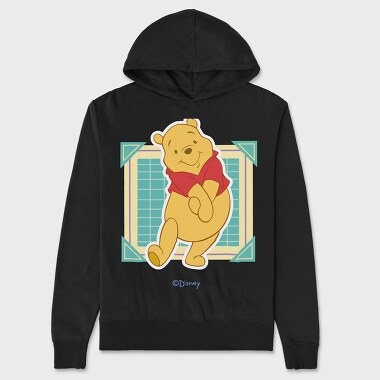 Cartoon Retro Winnie the Pooh 4, Hanorac Oversize Barbati (Unisex)